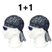 카투스 1+1 여름용 쿨 두건 자전거두건 오토바이두건 배달두건 LKJ, 블랙+블랙