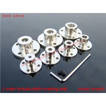 고 3-14mm 고경도 전기 도금 스틸 플랜지 샤프트 커플링 리지드 플랜지 커플링 모터 가이드 샤프트 축 베어링, 6.8mm