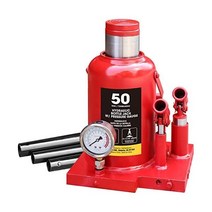 토린 용접 유압 이중 피스톤 카보틀 잭 압력 게이지 및 느린 해제 포함 32톤 64 000파운드 레드 ATH932001비비, 52 Ton - Double Piston & Gauge