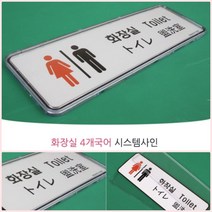 뉴리웹 화장실표지판 4개국어 화장실안내표지판 화장실이미지 화장실부착