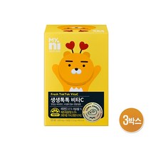 생생톡톡 비타민C 비타민씨 씹어먹는 츄어블 비타민C정 캔디 수용성 고용량 아스코르빈산 비타민B3 B6 새콤달콤 레몬맛 어린이 키즈 성인 여성 남성 영양제 보충제 효능 마이니, 3box, 108정