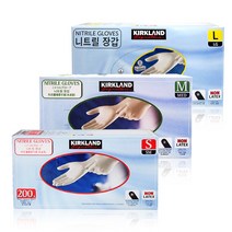 커클랜드 니트릴 다용도 장갑(S)(M)(L) 200매 /커클랜드 니트릴장갑, 커클랜드 니트릴 다용도 장갑(L) 200매입
