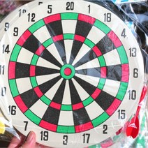 25cm 다트 보드 게임 세트 가정용 벽 교수형 양면 사용 가능 두꺼운 실내 야외 던지기 게임 도매, 1 Set_1