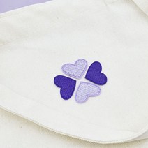 보라 하트와펜 열접착패치 유니폼 가방 자수패치