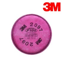 3M 양구형 마스크 방진 필터 2097K 1set 방독 정화통, 1개