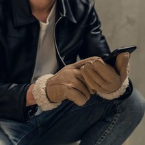 리얼 양털 무스탕 터치실 스마트폰 커플 손가락 장갑