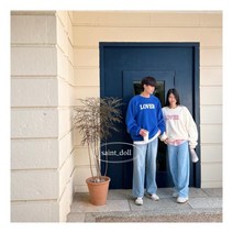러버맨투맨 엄마랑아이랑 데일리 등하원룩 나들이 포인트티셔츠 기모맨투맨 가족촬영룩 심플한