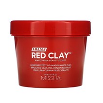 Missha 아마존 Red Clay 모공 뷰티 마스크 110ml371fl oz 2팩