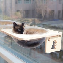 [펫502] 고양이 창문 캣타워 창문 해먹 캣워크 사각형 타원형 2TYPE, 투명해먹 포함