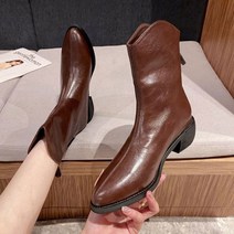 캐주얼 슬림핏 카우보이 웨스턴 여성용 부츠 캐주얼부츠 데일리슈즈 빈티지미들부츠