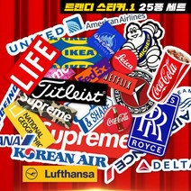 지니래빗 트랜디스티커.1 25p세트 캐리어 노트북 리모와 스티커
