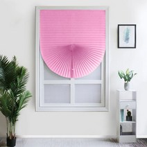 정원 펜스 셀프 접착 블라in드 세미 창 커튼 욕실 주방 발코니 사무실 주름, 분홍색, 60x180cm