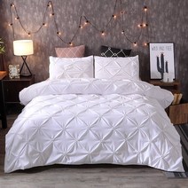 라지킹침구세트 여름이불 럭셔리 화이트 유로 커버 트윈 퀸 더블 노르딕 커버 no sheet king 3pcs 220x240 home