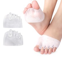 무지외반증 발가락교정기 실리콘 앞발 패드 분리기 쿠션 패드 통증 완화, 1 쌍