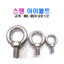 스텐 아이볼트 아이너트 SUS 304, M22, 1개