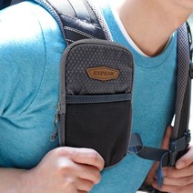 배낭에메는 등산 핸드폰 파우치 휴대용 스마트폰 가방, 다크그레이