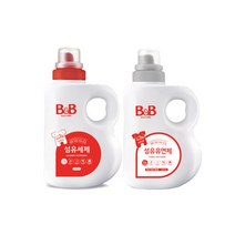 비앤비 섬유유연제 베르가못+섬유세제 (용기형) 유아 세제, 4세트