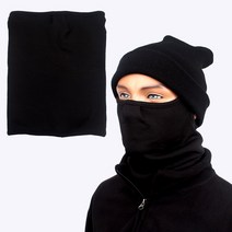방한 발열 멀티 하프 검정