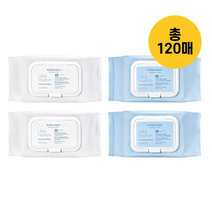 [미샤] 수퍼아쿠아 울트라 히알론 클렌징 티슈 총 120매 (오일 티슈 30매X2 / 워터 티슈 30매X2), 단품