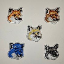 5/7Pcs Rowling 세련된 여우 머리 다림질 수 놓은 패치 의류 T 셔츠 Thermo 접착제 DIY 배지 스티커 장식, [06] 1 Set ( 5 Pcs )