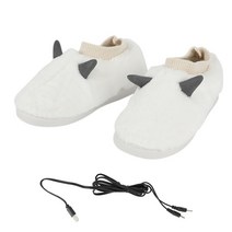 발난로 발보온기 다리난로 발워머 전기 히터 통기성 usb 따뜻한 커버 내구성 난방 슬리퍼 따뜻하게 야외 여행용으로 편안한, 하얀, m