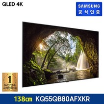 삼성전자 삼성 QLED 4K TV KQ55QB80AFXKR (벽걸이형), 없음