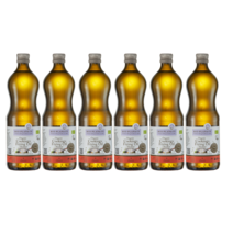 바이오플래닛 냉압착 유기농 해바라기씨유 기름 1L 500ml/기름냄새 없는 고온요리 전용 쿠킹오일, 6병, 1000ml