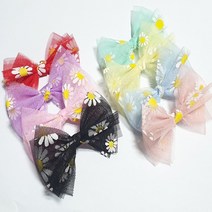 퍼피스토리 데이지 핀 (리본핀.9발 빗살핀.자동핀), 1개, 3.5cm플라스틱핀대 민트