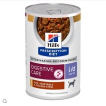 힐스 독 id i/d 로우팻 low fat 치킨&야채 스튜 캔 354gx3개 습식 처방사료 i/d 강아지 위장 질환