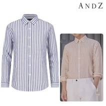 앤드지 (95사이즈 ) 앤드지 네이비 린넨 스트라이프 셔츠