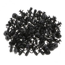 GHSHOP 5x100Pcs 플라스틱 리벳 자동차 범퍼 펜더 클립 도어 패널 나사 6mm 구멍 직경, 설명, 블랙, 100개