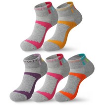 순면 도톰 쿠션 파일 양말 5켤레 면100 컬러풀곡선 파일 단목