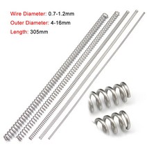 1/2/305 PCS 0.7mm Y 형 압축 스프링 장압 와이어 직경 0.8/1/1/304. 2mm 스테인레스 스틸 사용자 정의 가능, [04] 5  Pcs, [05] 0.8x6x305mm