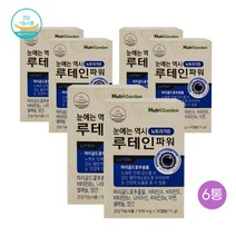 [루테인]눈이 뿌옇게 자꾸 눈물이 날때 눈건강 루테인 영양제 30캡슐 6통 6개월분 나이아신 아연 망간 셀레늄 대두레시틴 대두 식약처인증 세포보호 면역력 시각적응 도움 비타민A B2 B6 E, 6개