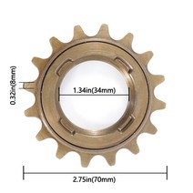프리휠 스프라켓 단일 속도 자전거 Freewheel 12T 14T 16T 18T 액세서리 플라이휠 스프로킷 기어 스틸 스레드 교체 부품, [04] 16t 34mm