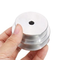 알루미늄 합금 더블 그루브 60 amp; 50MM 풀리 휠 모터 샤프트용 고정 보어 원형 벨트 1 개, 04 14MM