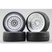 rc 바퀴 4pcs 1/10 RC 소프트 고무 도로 타이어 휠 림 Y12C (크롬) 3/6/9mm 오프셋 투어링 카 10036 +, 01 3mm offset