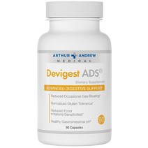Arthur Andrew Medical Devigest ADS 고급 락토스 불내성 카제인 민감도 비건 GMO 프리 캡슐, 90 Caps