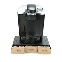 마인드 리더 앵커 커피 캡슐 서랍/보관 상자 Dolce Gusto Keurig K-Cup Verismo 및 CBTL 캡슐 36개 K-Cup CBTL Verismo Dolce Gusto용 블랙 36 acpacity Black with wood veneer, K-Cup, CBTL, Verismo, Dolce, 빨간색