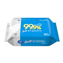 유한킴벌리 친환경 종이 살균 소독 티슈 80매 소독물티슈 생분해, 80매 1팩