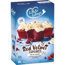 화이트윙스 컵케이크 믹스 레드 벨벳 365g White Wings Cupcake Mix Red Velvet, 1팩