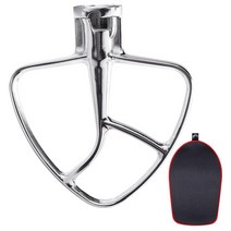KitchenAid 4.5-5쿼트 틸트 헤드 스탠드 믹서용 스테인리스 스틸 플랫 비터 믹서 액세서리용 패들 부착물 식기 세척기 사용 가능 슬라이딩 매트175351, Stainless Steel 4.5-5 Quart Ti