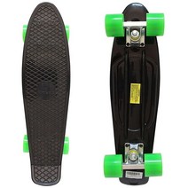 Rimable 컴플리트 55.9cm(22인치) 스케이트보드 리플라워, Black Green, Black Green