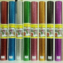 칼라 글리터 접착롤 15색 60cm x 101cm 네임핀만들기 글리터롤 반짝이롤, 글리터 접착롤 60cm x 101cm, 10롤, 레드