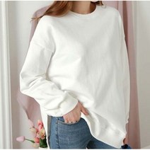 민스타일 봄가을 여자 루즈핏 베이직 옆트임 맨투맨 7칼라
