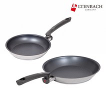 [알텐바흐] 올클래드 바닥5중 팬웍 세트, 1. 프라이팬 2종세트(F22cm+F28cm)