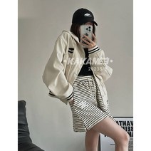 바시티자켓 여성 커플 크롭자켓 스타디움 남성 야구 오버핏 재킷 점퍼 과잠