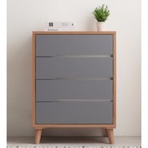 미니멀 핸들리스 안방 드레스룸 4단 옷 서랍장(60cm 6컬러) 광폭 다용도함 빈티지 긴, 화이트