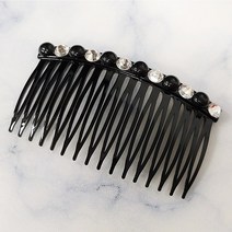 SUNNYDAY 큐빅 헤어 빗핀 머리핀 올림머리 비녀 업스타일 볼륨업 뒤꽂이 성인 여성 헤어핀 옆꽂이 국산 핸드메이드 삔 RR7