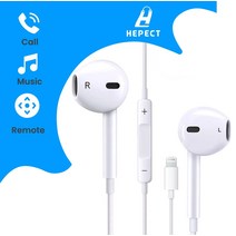 Hepect iPhOne 7 8 Plus X XS MAX 11 12 13용 유선 헤드폰 이어버드 블루투스 헤드셋